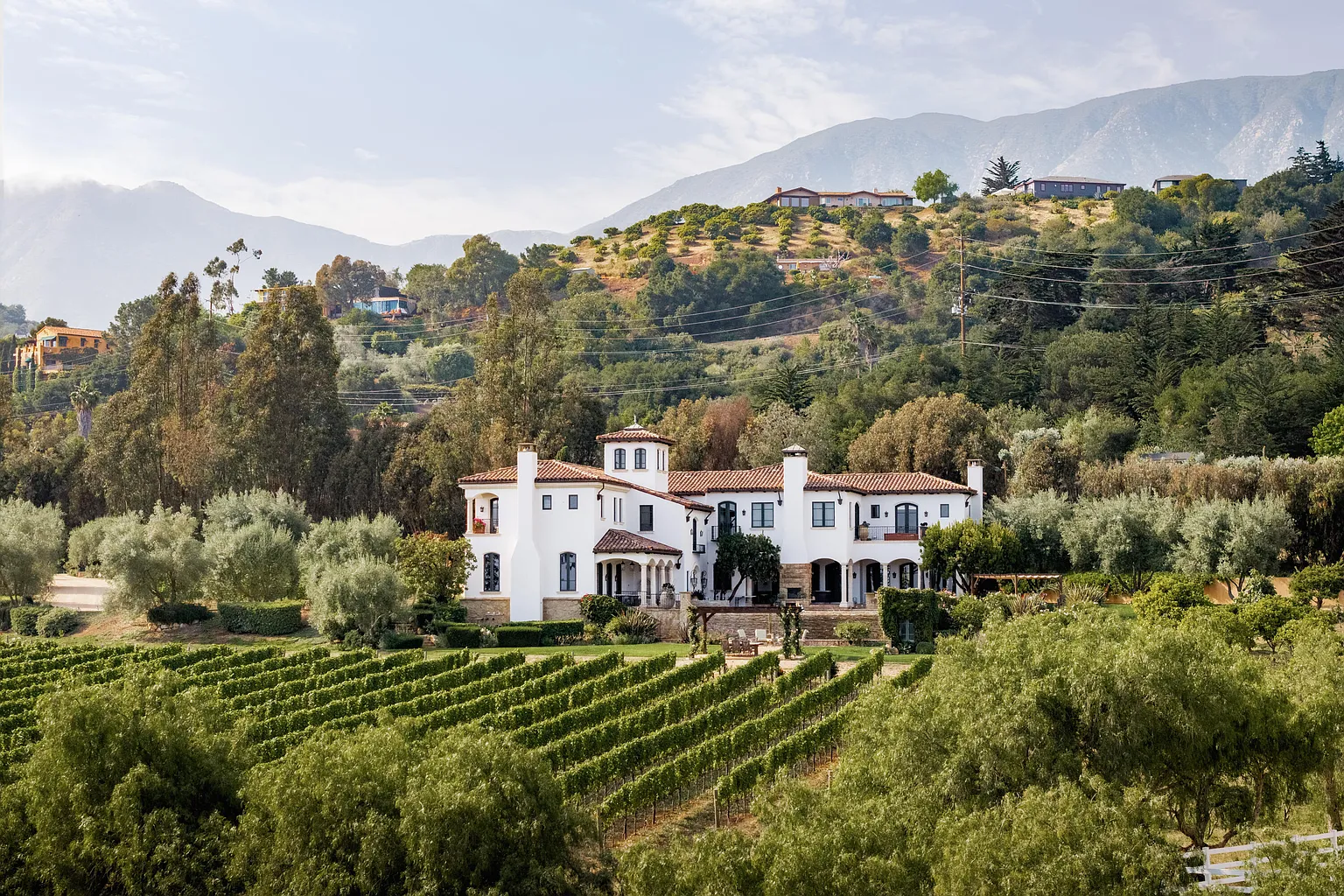 Private vineyard estate and surrounding hills